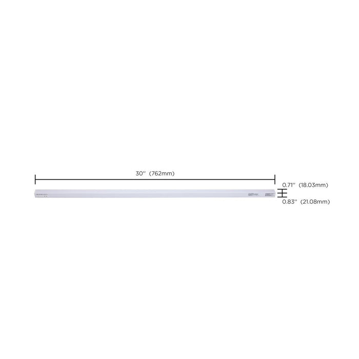 SATCO/NUVO 10W 30-Inch LED Under Cabinet CCT Selectable 3000K/4000K/5000K 90 CRI 120V Dimmable White Finish (63-404)