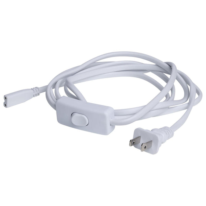SATCO/NUVO 8-Foot Power Cord Line Switch White Finish (63-411)