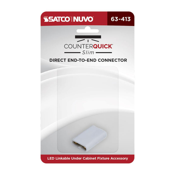 SATCO/NUVO Direct Connector End-To-End White Finish 2-Pack (63-413)