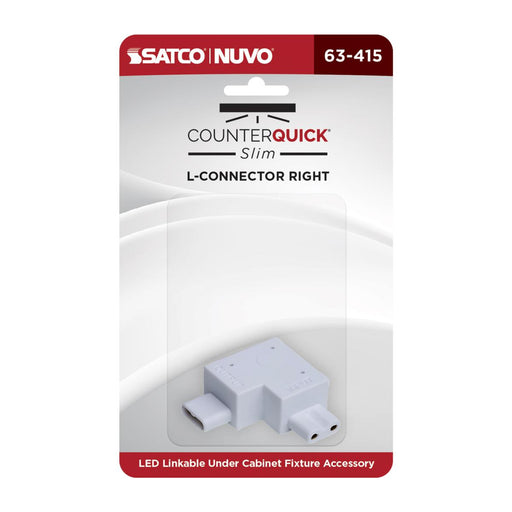 SATCO/NUVO L-Connector Left Angle White Finish (63-416)