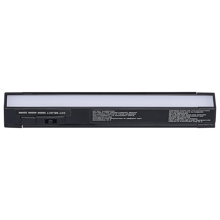 SATCO/NUVO 2W 6-Inch LED Under Cabinet CCT Selectable 3000K/4000K/5000K 90 CRI 120V Black Finish (63-451)