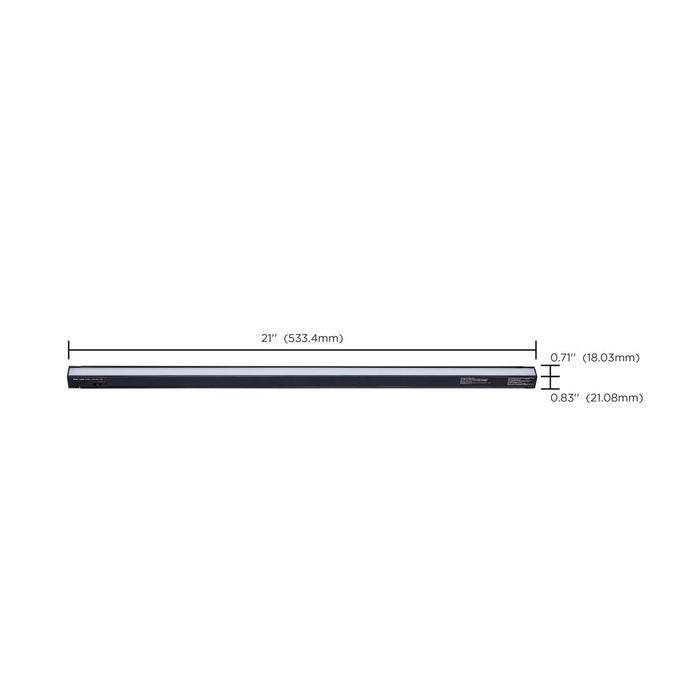 SATCO/NUVO 8W 21-Inch LED Under Cabinet CCT Selectable 3000K/4000K/5000K 90 CRI 120V Black Finish (63-453)