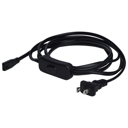 SATCO/NUVO 8-Foot Power Cord Line Switch Black Finish (63-461)