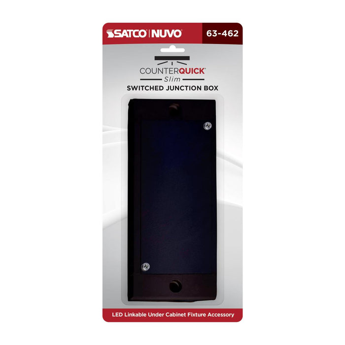 SATCO/NUVO Junction Box With Switch Black Finish (63-462)