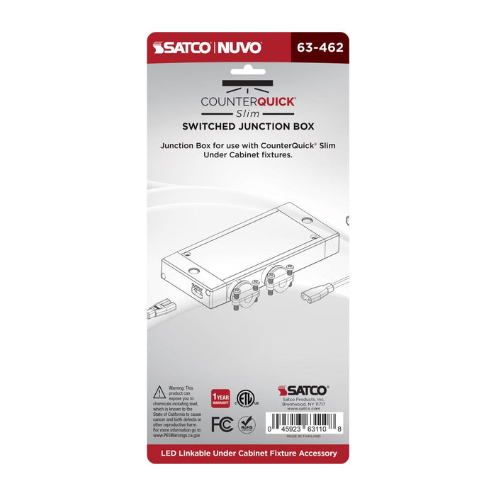 SATCO/NUVO Junction Box With Switch Black Finish (63-462)
