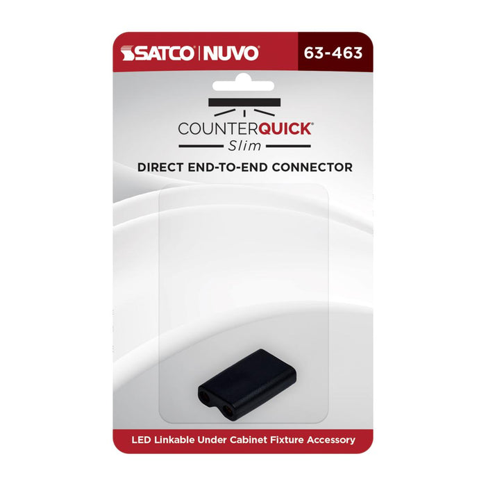 SATCO/NUVO Direct Connector End-To-End Black Finish 2-Pack (63-463)