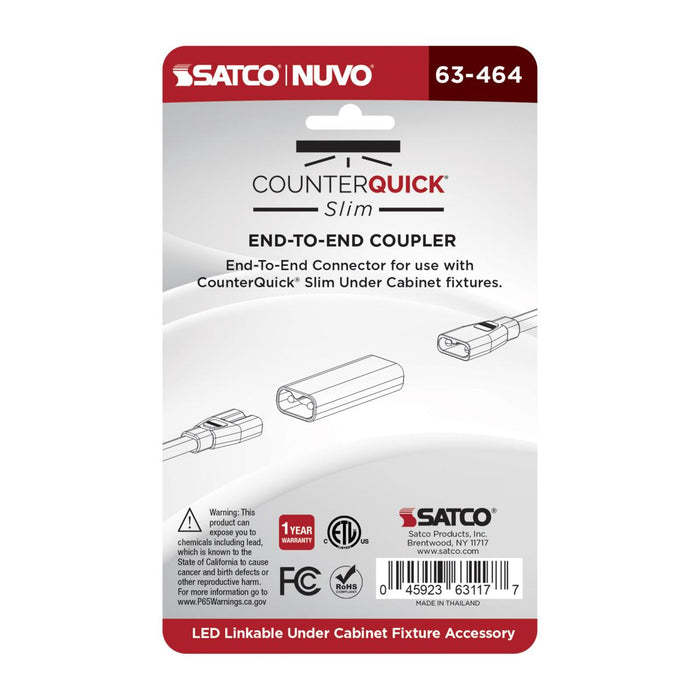 SATCO/NUVO End-To-End Coupler Black Finish (63-464)