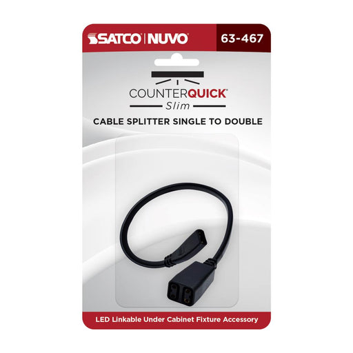 SATCO/NUVO Cable Splitter Single To Double Black Finish (63-467)