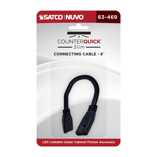 SATCO/NUVO Connecting Cable 6-Inch Black Finish (63-469)