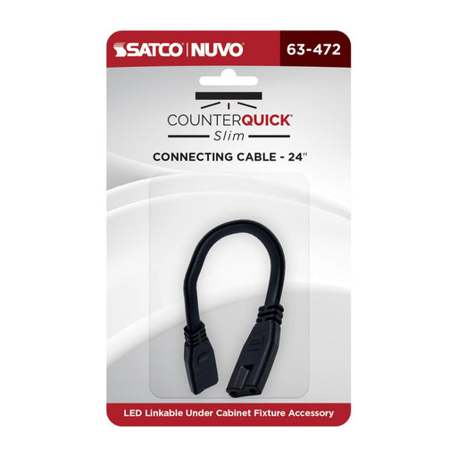 SATCO/NUVO Connecting Cable 24-Inch Black Finish (63-472)