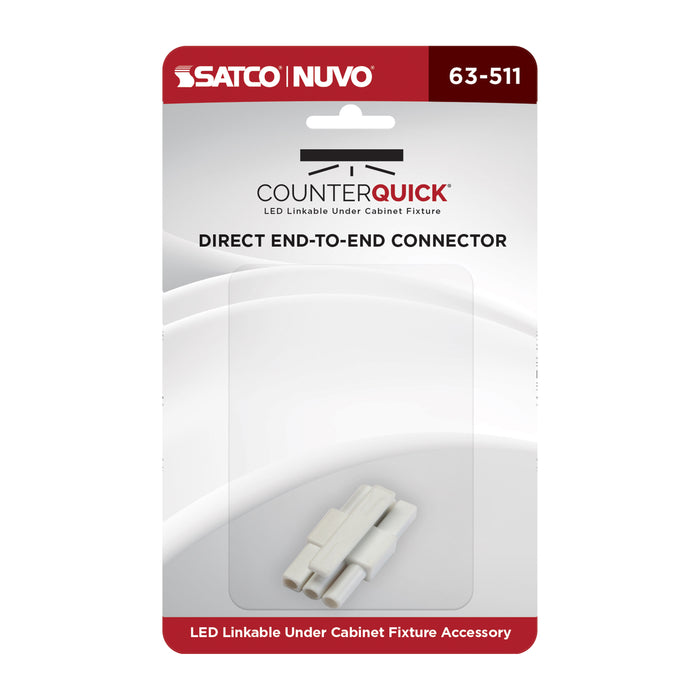 SATCO/NUVO CounterQuick Under Cabinet LED End To End Connector (63-511)