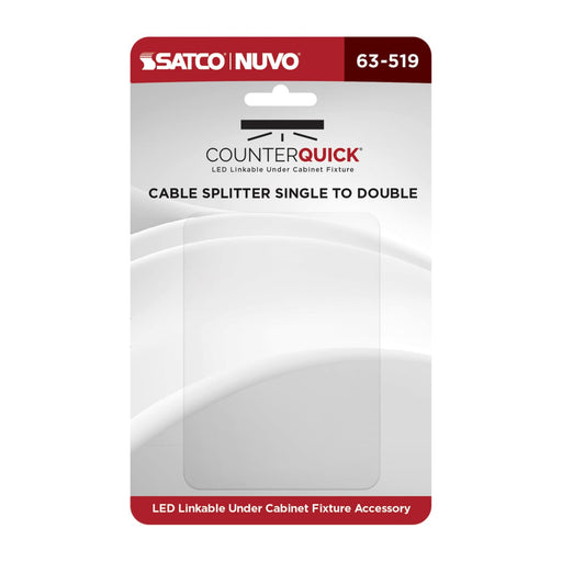 SATCO/NUVO Y-Splitter For Under Cabinet LED Fixtures White Finish (63-519)