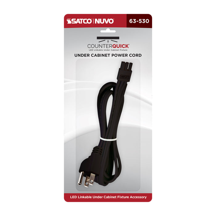SATCO/NUVO Under Cabinet Power Cord Black (63-530)