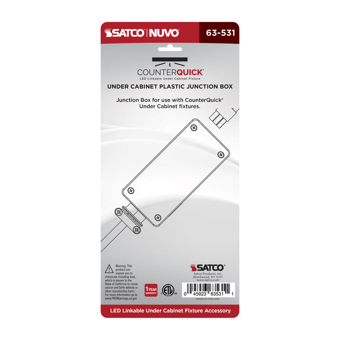 SATCO/NUVO Under Cabinet Junction Box Plastic Dark Bronze (63-531)