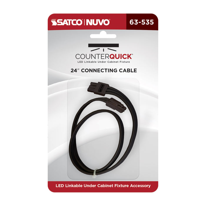 SATCO/NUVO Under Cabinet Linking Cable 24 Inch Black (63-535)