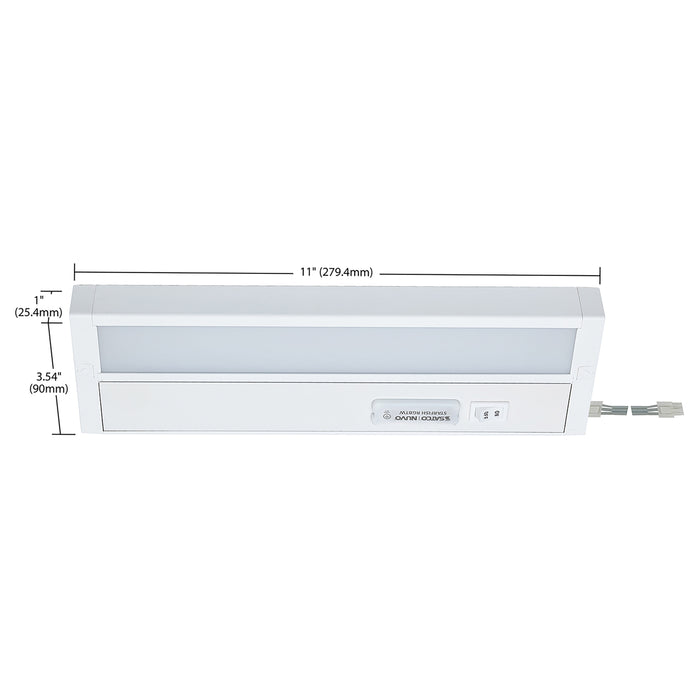 SATCO/NUVO 11 Inch LED RGB Smart Under Cabinet Light 6.5W 120V White (63-551)