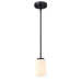 Westinghouse Shamus One-Light Indoor Mini Pendant Matte Black Finish White Opal Glass (63186LE)