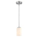 Westinghouse Shamus One-Light Indoor Mini Pendant Brushed Nickel Finish White Opal Glass (63187LE)