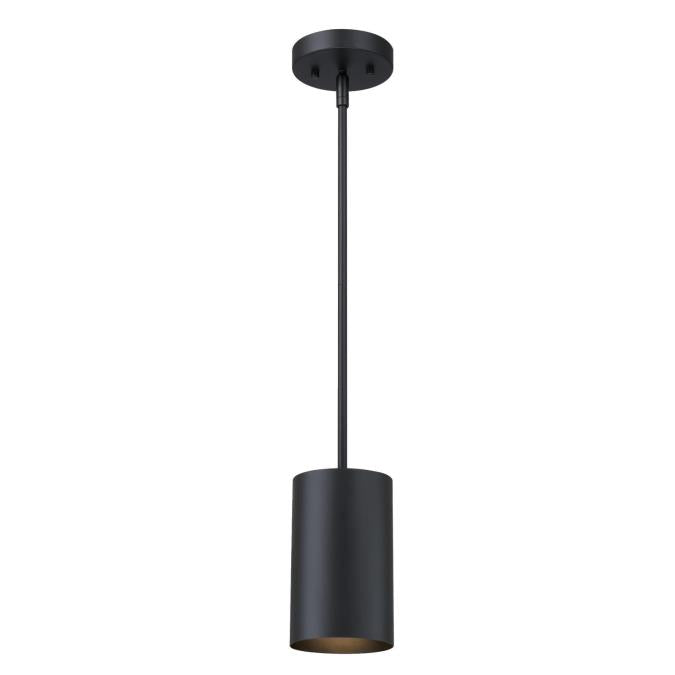 Westinghouse Phelps One-Light Indoor Mini Pendant Matte Black Finish Metal Shade (63188LE)