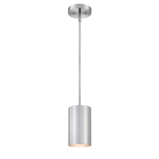 Westinghouse Phelps One-Light Indoor Mini Pendant Brushed Nickel Finish Metal Shade (63189LE)