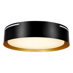 Sylvania FLUSHMT1C1400ST8SC313BLGO 13 Inch Round LED Flush Mount Integrated Night Light 42.5W CCT Selectable 2700K/3000K/3500K/4000K/5000K 120V Phase-Cut Dimming 80 CRI Black/Gold (63469)