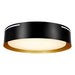Sylvania FLUSHMT1C1400ST8SC313BLGO 13 Inch Round LED Flush Mount Integrated Night Light 42.5W CCT Selectable 2700K/3000K/3500K/4000K/5000K 120V Phase-Cut Dimming 80 CRI Black/Gold (63469)