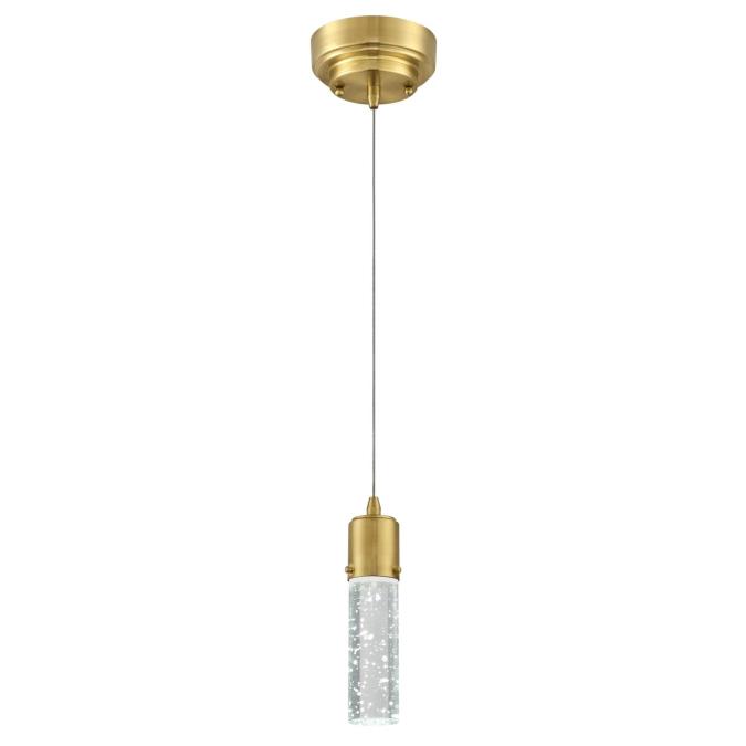 Westinghouse LED Mini Pendant Champagne Brass Finish Bubble Glass (6355300)