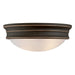 Westinghouse 13 Inch Meadowbrook 2 Light Fixture Flush Mount Oil Rubbed Bronze Finish With Highlights (6370600)
