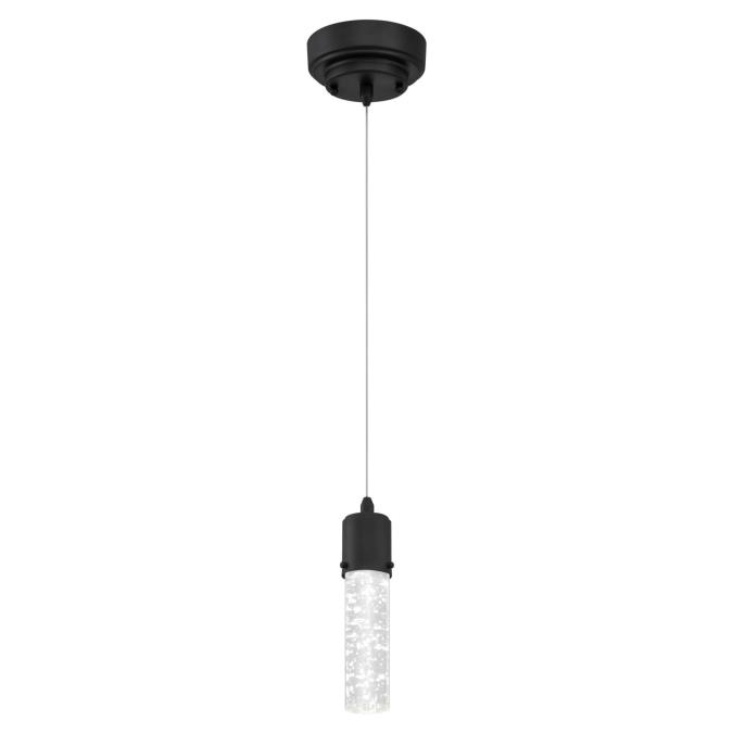 Westinghouse LED Mini Pendant Matte Black Finish Bubble Glass (6372300)