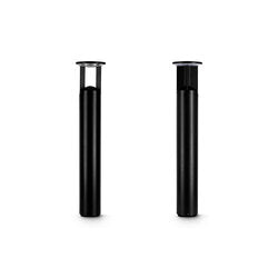 Sylvania BOLLARD2AS024UNHD8SC2R6FZBLPE LED 6 Inch Round Bollard Wattage/CCT Selectable 16W/20W/24W 3000K/4000K/5000K 120-347V 0-10V Dimming 80 CRI Black Photocell Emergency Backup (63873)