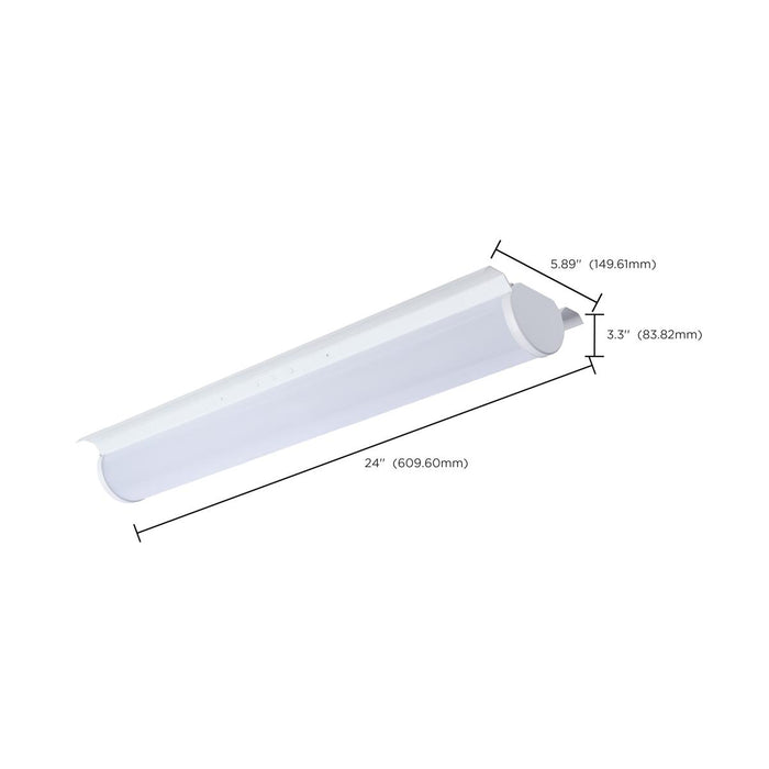 SATCO/NUVO 2 Foot LED Strip Retrofit Kit Wattage/CCT Selectable 15W/20W/25W 3500K/4000K/5000K 120-277V 80 CRI 0-10V Dimming White (65-1030)