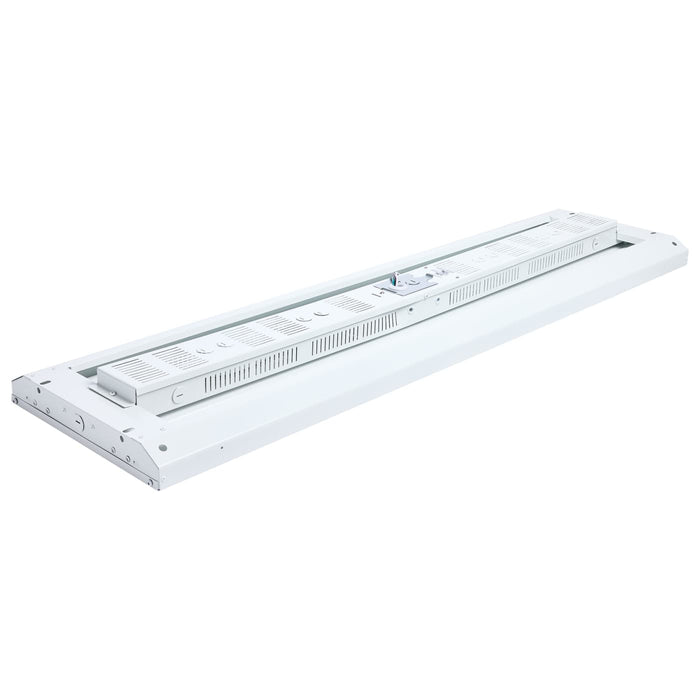 SATCO/NUVO 4-Foot LED Linear High Bay Wattage/CCT Selectable 200W/150W/100W 3500K/4000K/5000K 120-277V White Finish (65-1040)