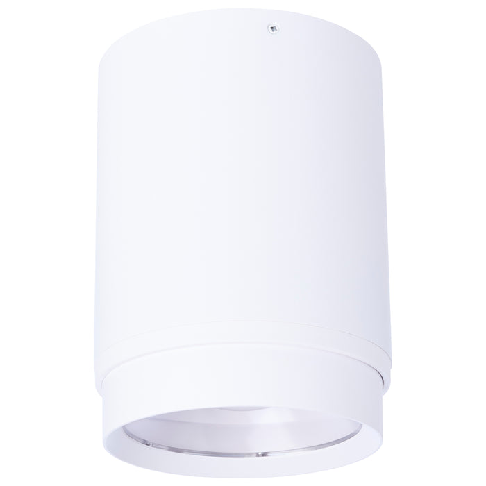 SATCO/NUVO LED Flush Mount Cylinder Wattage/CCT Selectable 35W/28W/21W 3000K/4000K/5000K 80 CRI 120-347V White (65-1050)