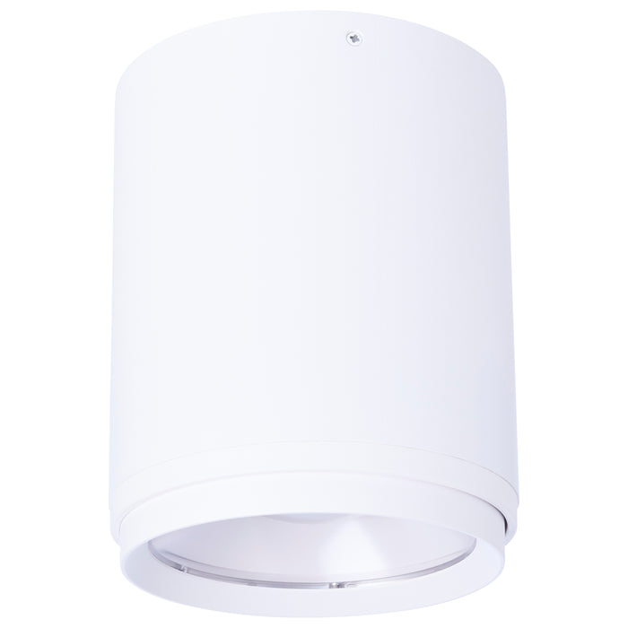 SATCO/NUVO LED Flush Mount Cylinder Wattage/CCT Selectable 35W/28W/21W 3000K/4000K/5000K 80 CRI 120-347V White (65-1050)