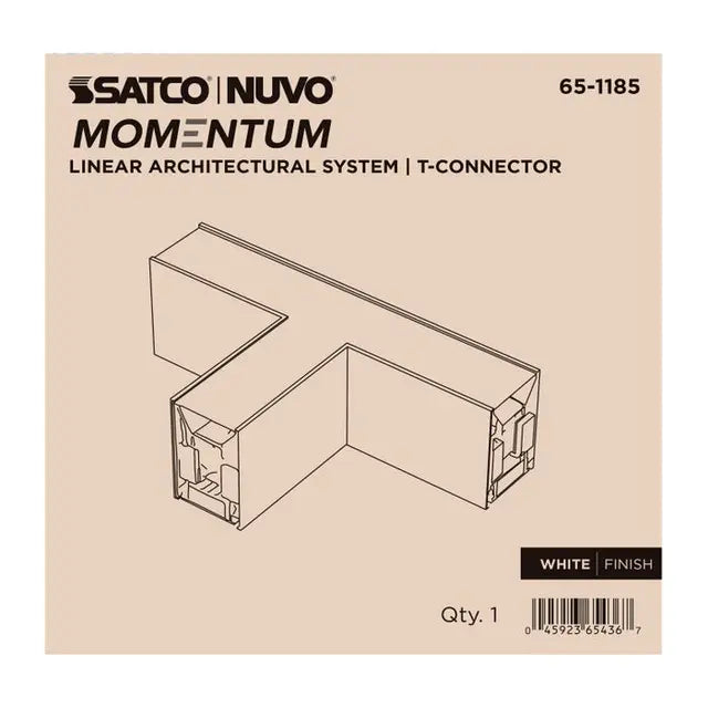 SATCO/NUVO T-Connector For LED Linear System White (65-1185)