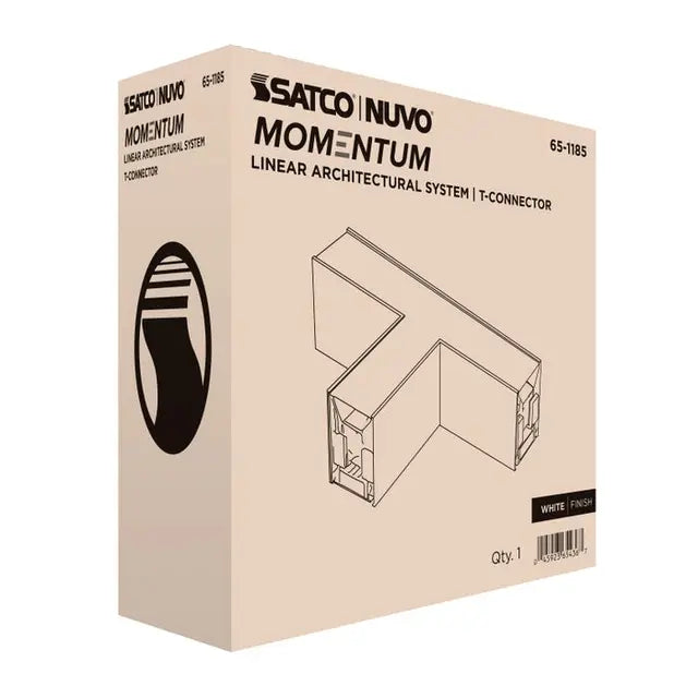 SATCO/NUVO T-Connector For LED Linear System White (65-1185)