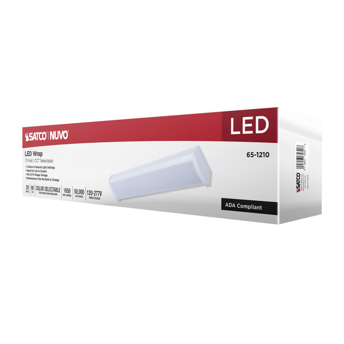 SATCO/NUVO LED 2 Foot Ceiling Wrap 20W CCT Selectable 2700K/3000K/3500K/4000K/5000K White Finish 120-277V (65-1210)