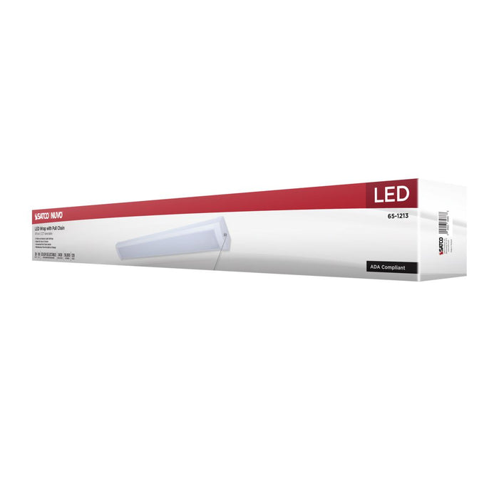 SATCO/NUVO LED 4 Foot Ceiling Wrap With Pull Chain 39W CCT Selectable 2700K/3000K/3500K/4000K/5000K White Finish 120V (65-1213)