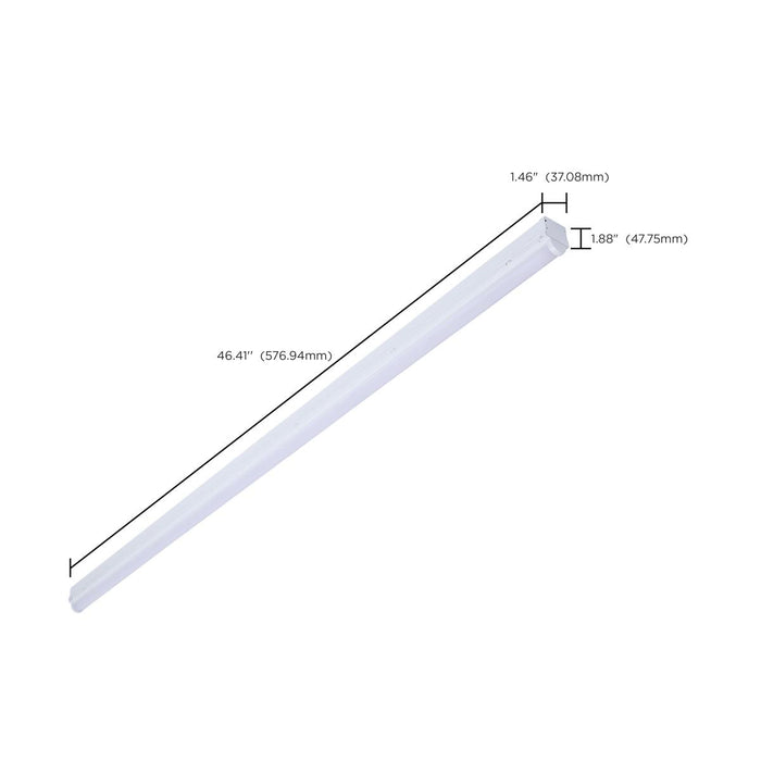 SATCO/NUVO LED 2 Foot Strip Light 10W CCT Selectable 2700K/3000K/3500K/4000K/5000K White Finish 120-277V (65-1220)