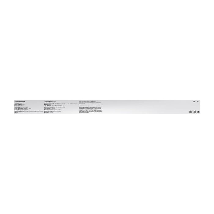 SATCO/NUVO LED 2 Foot Connectable Strip Light 20W CCT Selectable 2700K/3000K/3500K/4000K/5000K White Finish 120V (65-1223)