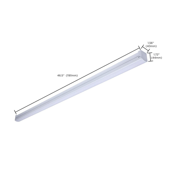 SATCO/NUVO LED 4 Foot Connectable Strip Light 30W CCT Selectable 2700K/3000K/3500K/4000K/5000K White Finish 120V (65-1224)