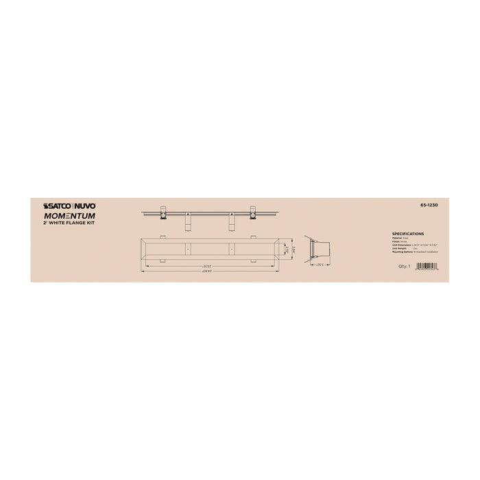 SATCO/NUVO Momentum 2 Foot Flange Kit White Finish (Q3)
