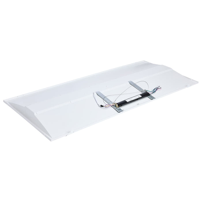 SATCO/NUVO LED 2X4 Center Basket Troffer Retrofit Kit Wattage/CCT Selectable 50W/40W/30W 3500K/4000K/5000K Dimmable 120-277V Matte White Finish (65-1302)