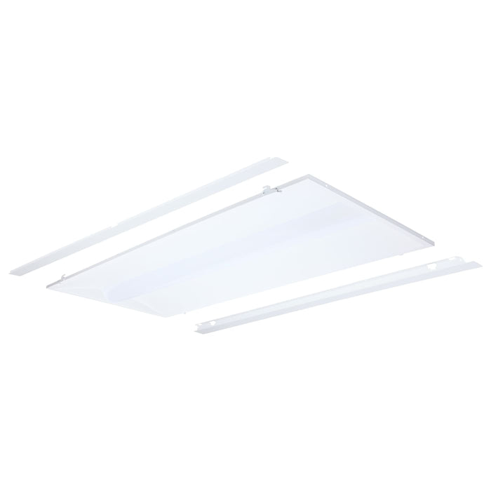 SATCO/NUVO LED 2X4 Center Basket Troffer Retrofit Kit Wattage/CCT Selectable 50W/40W/30W 3500K/4000K/5000K Dimmable 120-277V Matte White Finish (65-1302)