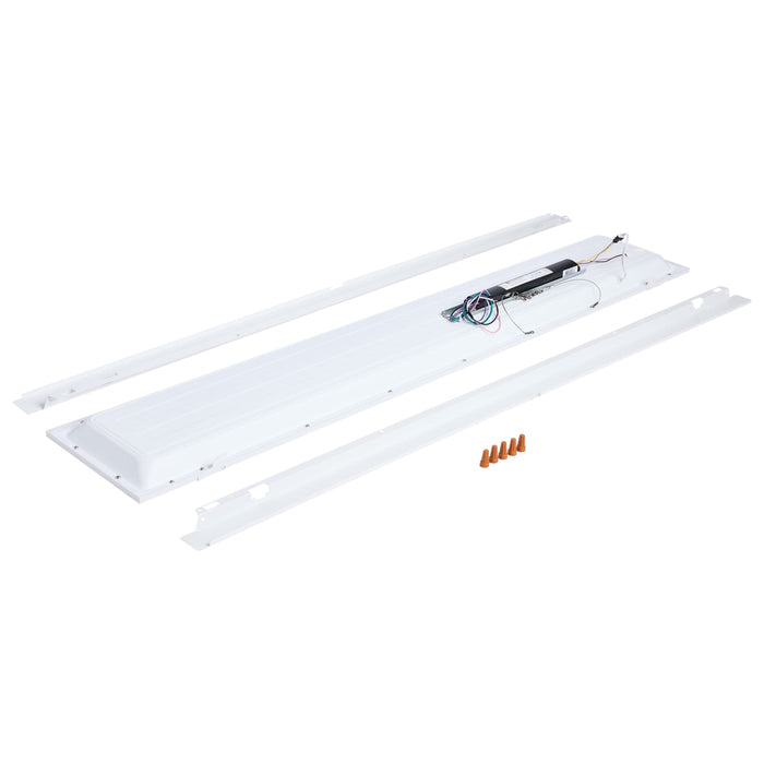 SATCO/NUVO LED 1X4 Flat Panel Troffer Retrofit Kit Wattage/CCT Selectable 40W/30W/20W 3500K/4000K/5000K Dimmable 120-277V Matte White Finish (65-1320)