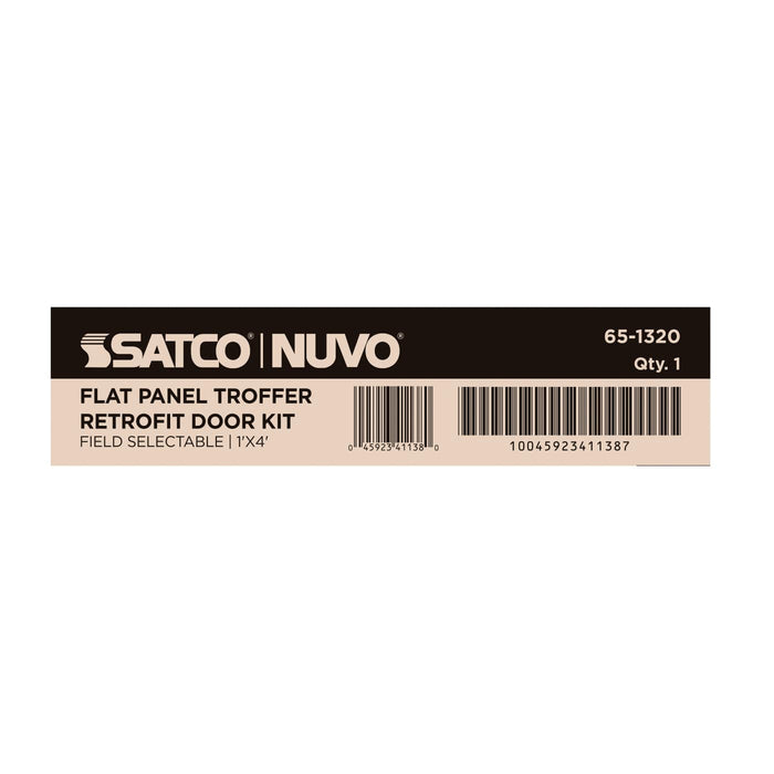 SATCO/NUVO LED 1X4 Flat Panel Troffer Retrofit Kit Wattage/CCT Selectable 40W/30W/20W 3500K/4000K/5000K Dimmable 120-277V Matte White Finish (65-1320)