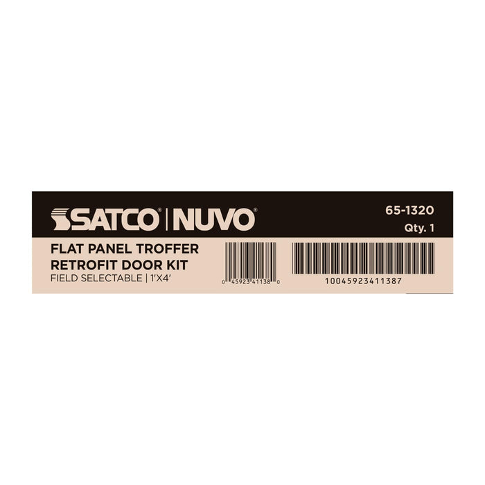 SATCO/NUVO LED 1X4 Flat Panel Troffer Retrofit Kit Wattage/CCT Selectable 40W/30W/20W 3500K/4000K/5000K Dimmable 120-277V Matte White Finish (65-1320)