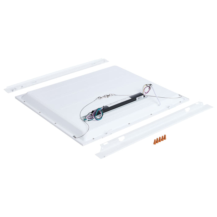 SATCO/NUVO LED 2X2 Flat Panel Troffer Retrofit Kit Wattage/CCT Selectable 40W/30W/20W 3500K/4000K/5000K Dimmable 120-277V Matte White Finish (65-1321)