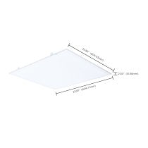 SATCO/NUVO LED 2X2 Flat Panel Troffer Retrofit Kit Wattage/CCT Selectable 40W/30W/20W 3500K/4000K/5000K Dimmable 120-277V Matte White Finish (65-1321)