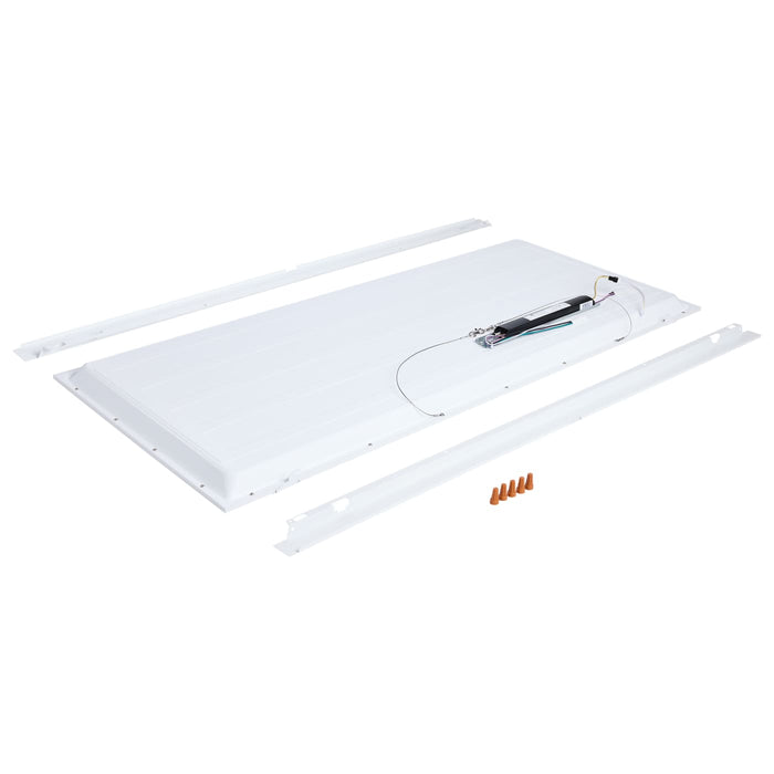SATCO/NUVO LED 2X4 Flat Panel Troffer Retrofit Kit Wattage/CCT Selectable 50W/40W/30W 3500K/4000K/5000K Dimmable 120-277V Matte White Finish (65-1322)
